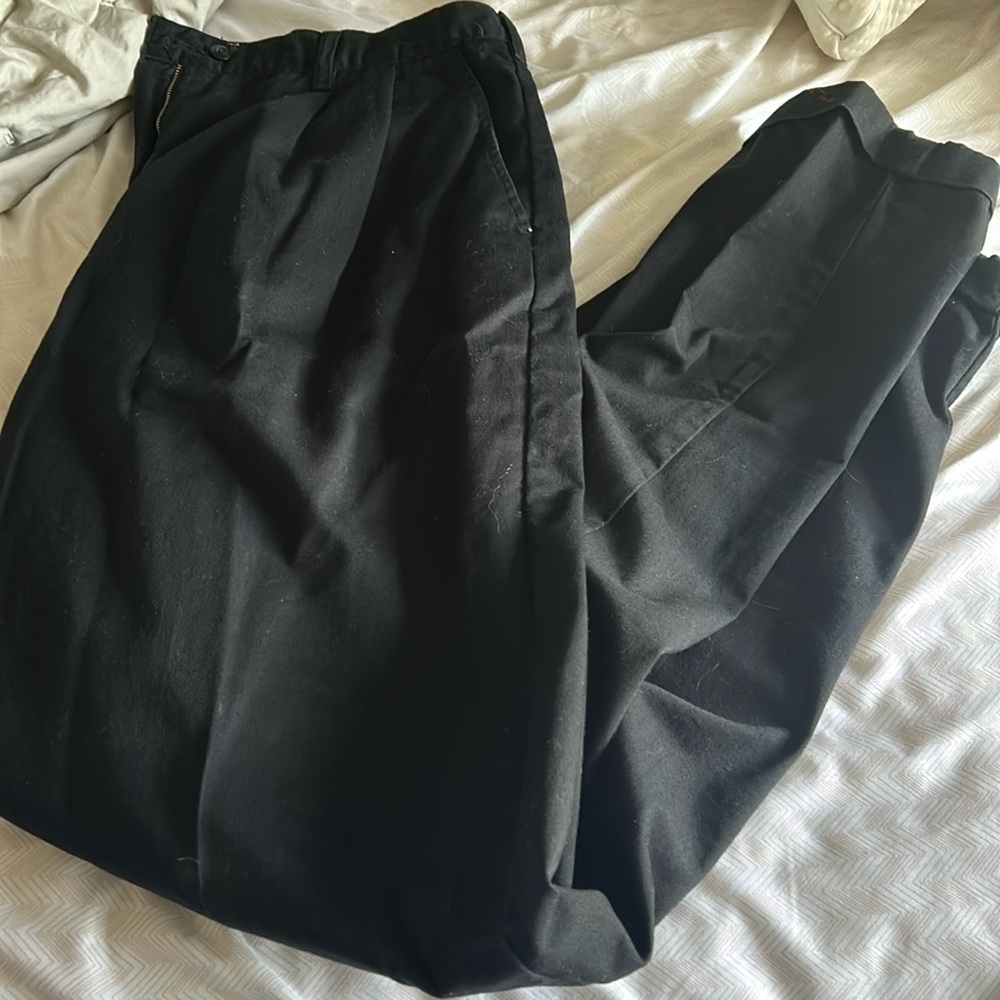 Venezia Black Pleated Pants - 18 Tall